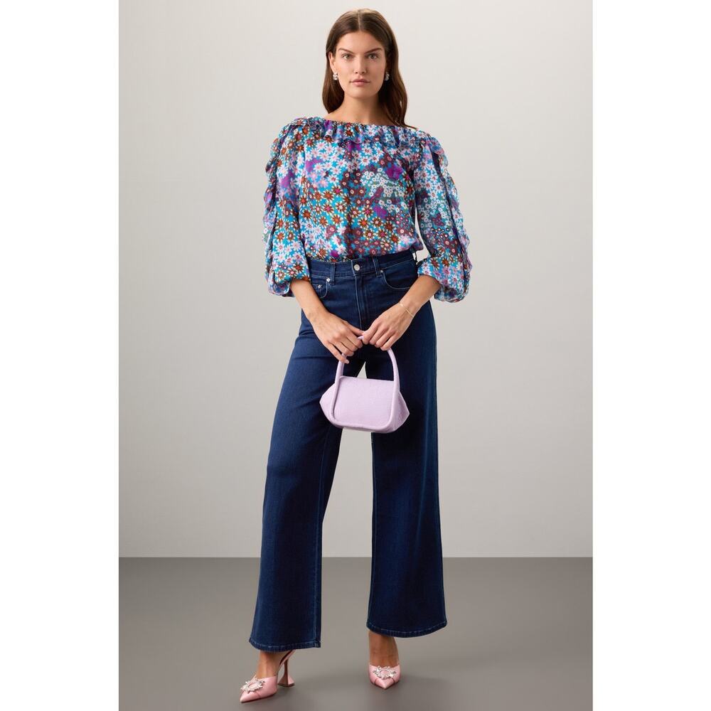 Kate Spade New York Pacific Petals Chiffon Blouse - Picture 4 of 8